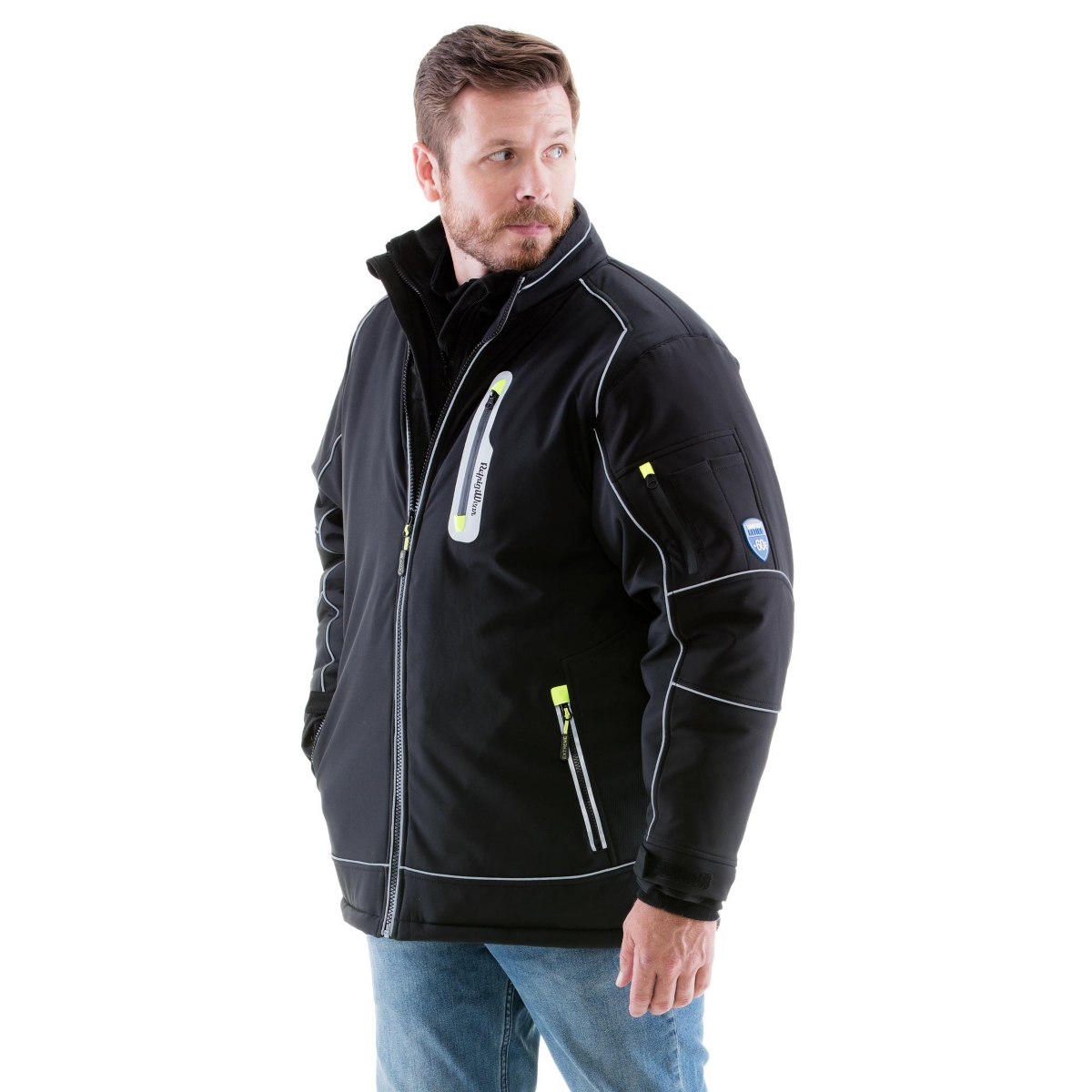 Big & Tall Extreme Weather Softshell Insulated Jacket - Black