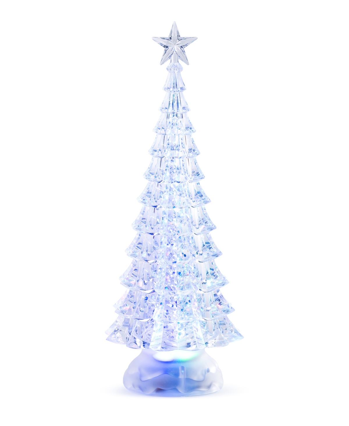 Napco Led Tree Water Globe In White