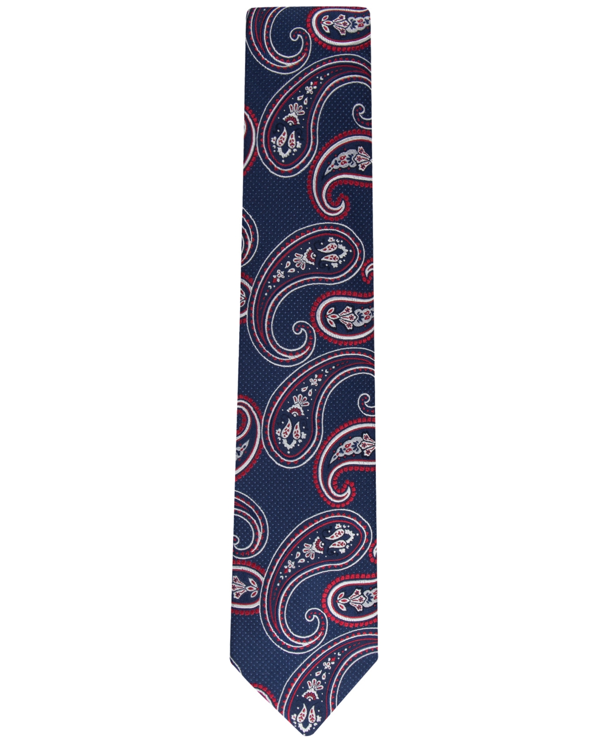 Shop Tommy Hilfiger Men's Paisley Tie In Navy Red