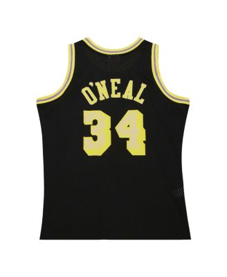 Men's Shaquille O'Neal Black Los Angeles Lakers Swingman Sidewalk Sketch Jersey