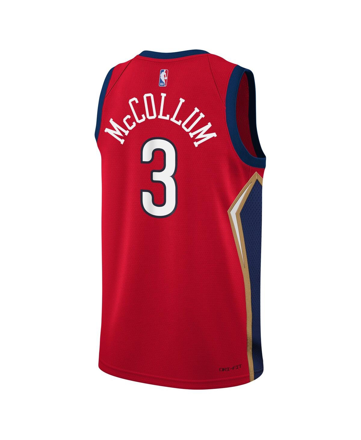 Big Boys and Girls Jordan C.j. McCollumNew Orleans Pelicans 2022/23 Swingman Jersey - Statement Edition - Red