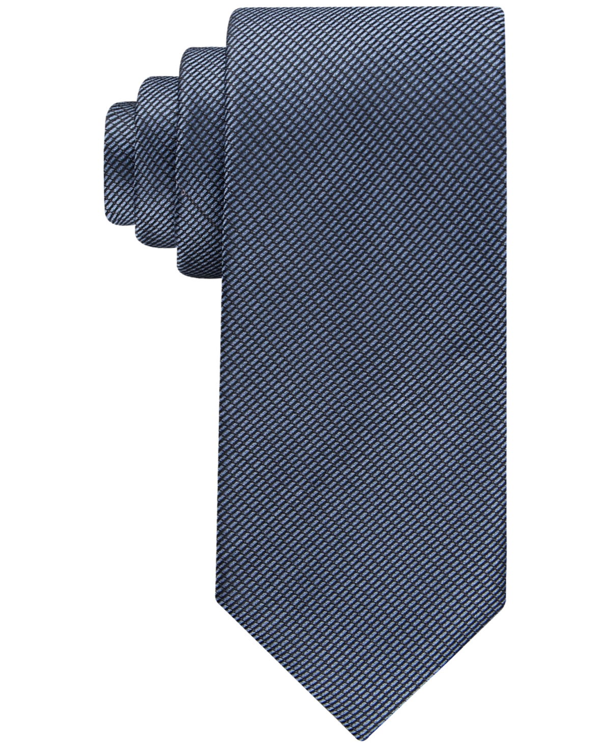 Calvin Klein Men's Stitch Solid Textured Tie In Blue
