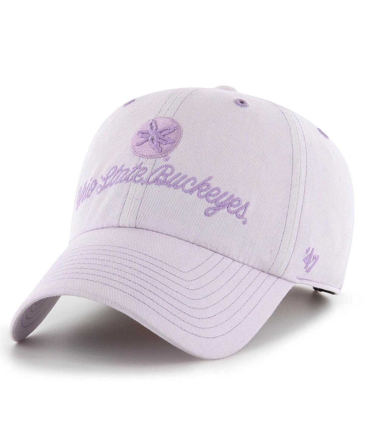 47 Brand Women's ' Purple Ohio State Buckeyes Haze Clean Up Adjustable Hat
