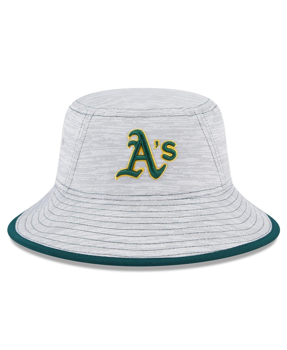 Shop New Era Men's  Gray Oakland Athletics Game Bucket Hat