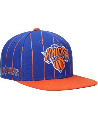 Men's Mitchell & Ness Blue, Orange New York Knicks Hardwood
