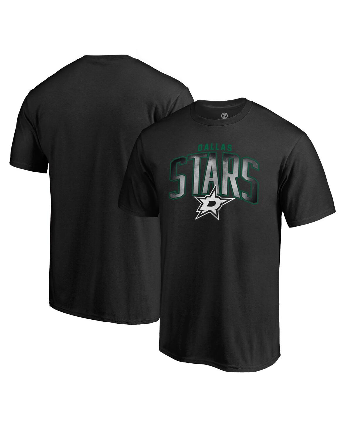 Fanatics Men's  Black Dallas Stars Arch Smoke T-shirt In Black