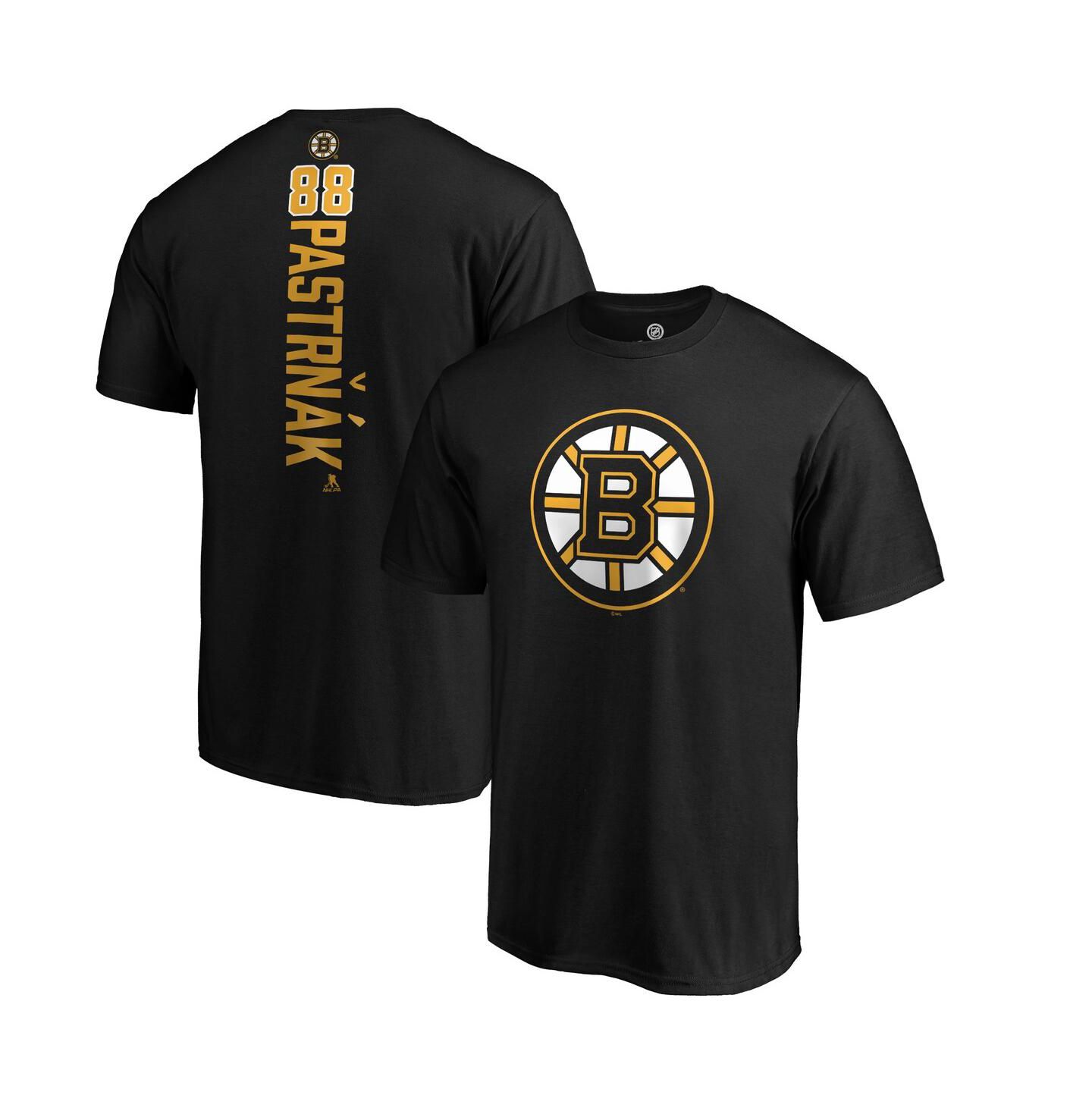 Мужская футболка Fanatics David Pastrnak Black Boston Bruins Playmaker — фото 2