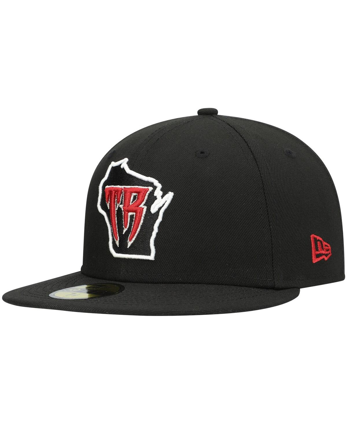 Men's New EraWisconsin Timber Rattlers Authentic Collection Team Alternate 59FIFTY Fitted Hat - Black