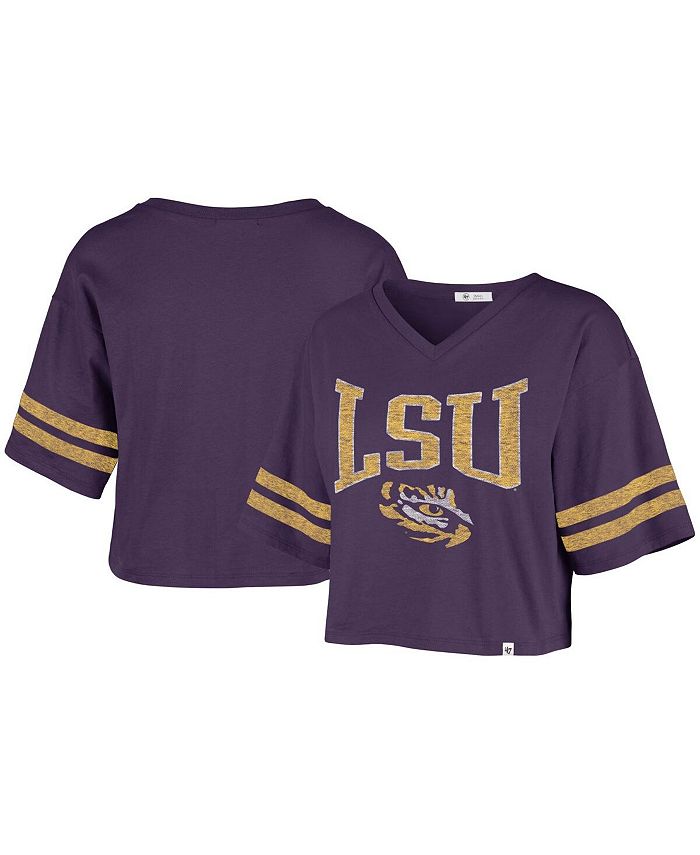 '47 Brand Women's Purple LSU Tigers Fanfare Sport VNeck Crop Top Macy's
