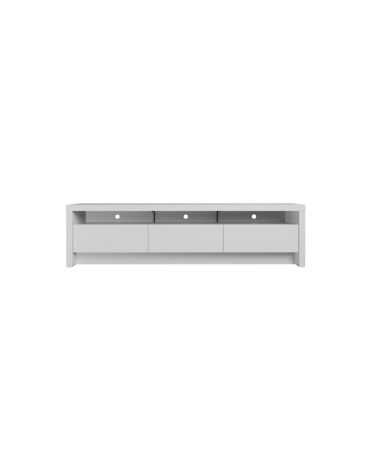 Manhattan Comfort Sylvan 70.94" Medium Density Fibreboard 1-shelf 3-drawer Tv Stand In White Matte