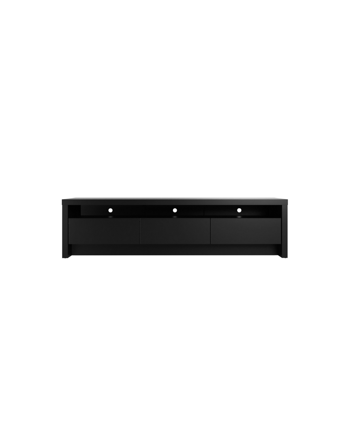 Manhattan Comfort Sylvan 70.94" Medium Density Fibreboard 1-shelf 3-drawer Tv Stand In Black