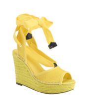 Yellow shoes wedges on sale