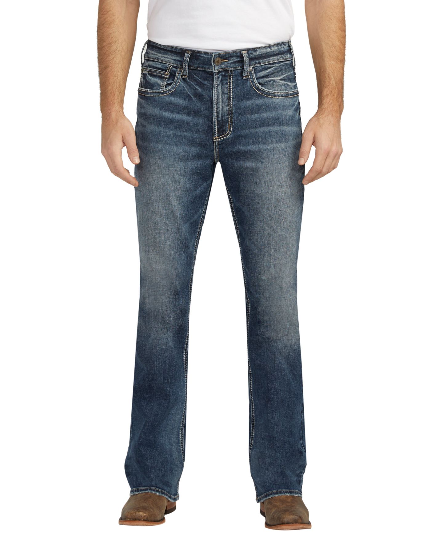 Мужские джинсы Silver Jeans Co. Craig Classic Fit Bootcut, цвет: Индиго — фото 2