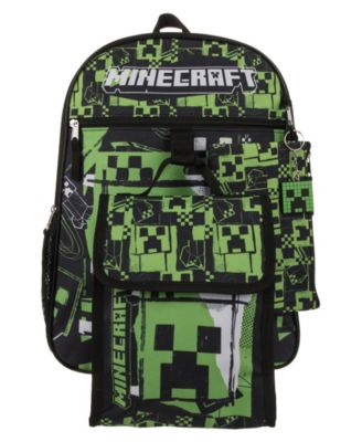 Minecraft 5 Piece Backpack Set