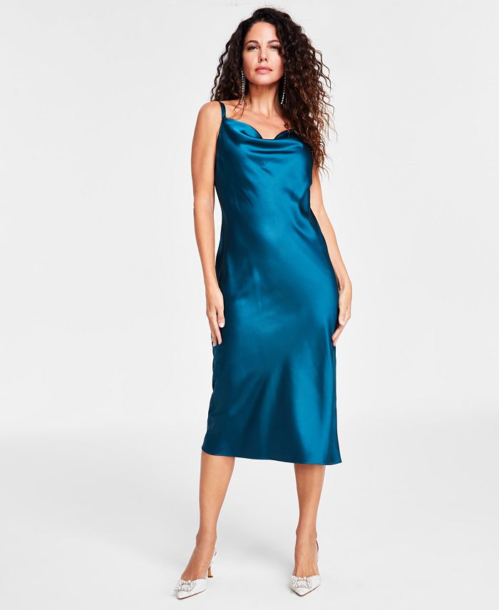 I.N.C. International Concepts Women's Cowl-Neck Slip Dress, Created for ...
