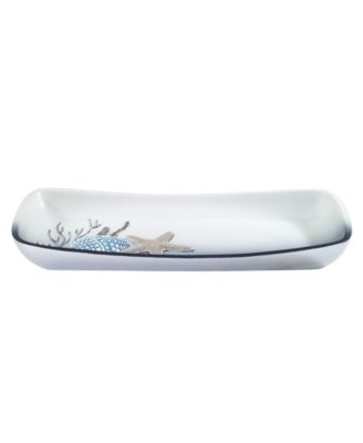 Blue Lagoon Ombre Seashells Bathroom Tray