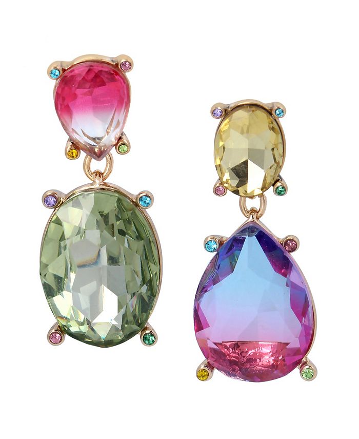 Betsey johnson crystal drop earrings cheap