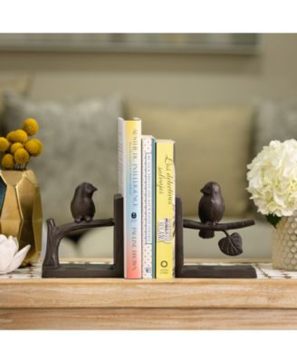 Birds on Branch Cast Iron Bookend Set