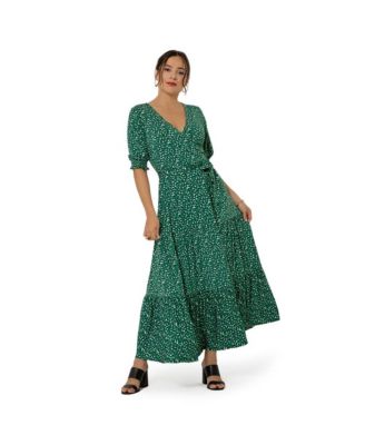 chinese dress ladies Leota Rent the Runway Pre-Loved Perfect Maternity Faux Wrap Maxi, Blue,  X-Large at Amazon Women's Clothing store main image 0