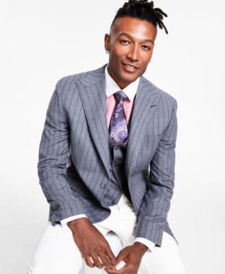 Tayion Collection - Men's Classic-Fit Pinstripe Suit Jacket