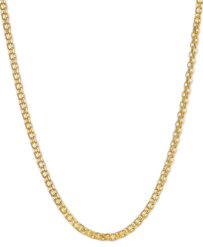 Macy's Bismark Link 16" Chain Necklace (1-1/3mm) in 14k Gold