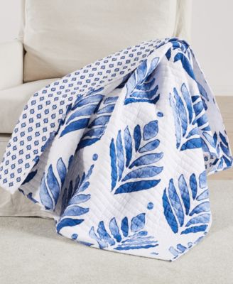 Vintage-Like Blossom Reversible Quilted Throw, 50" x 60"