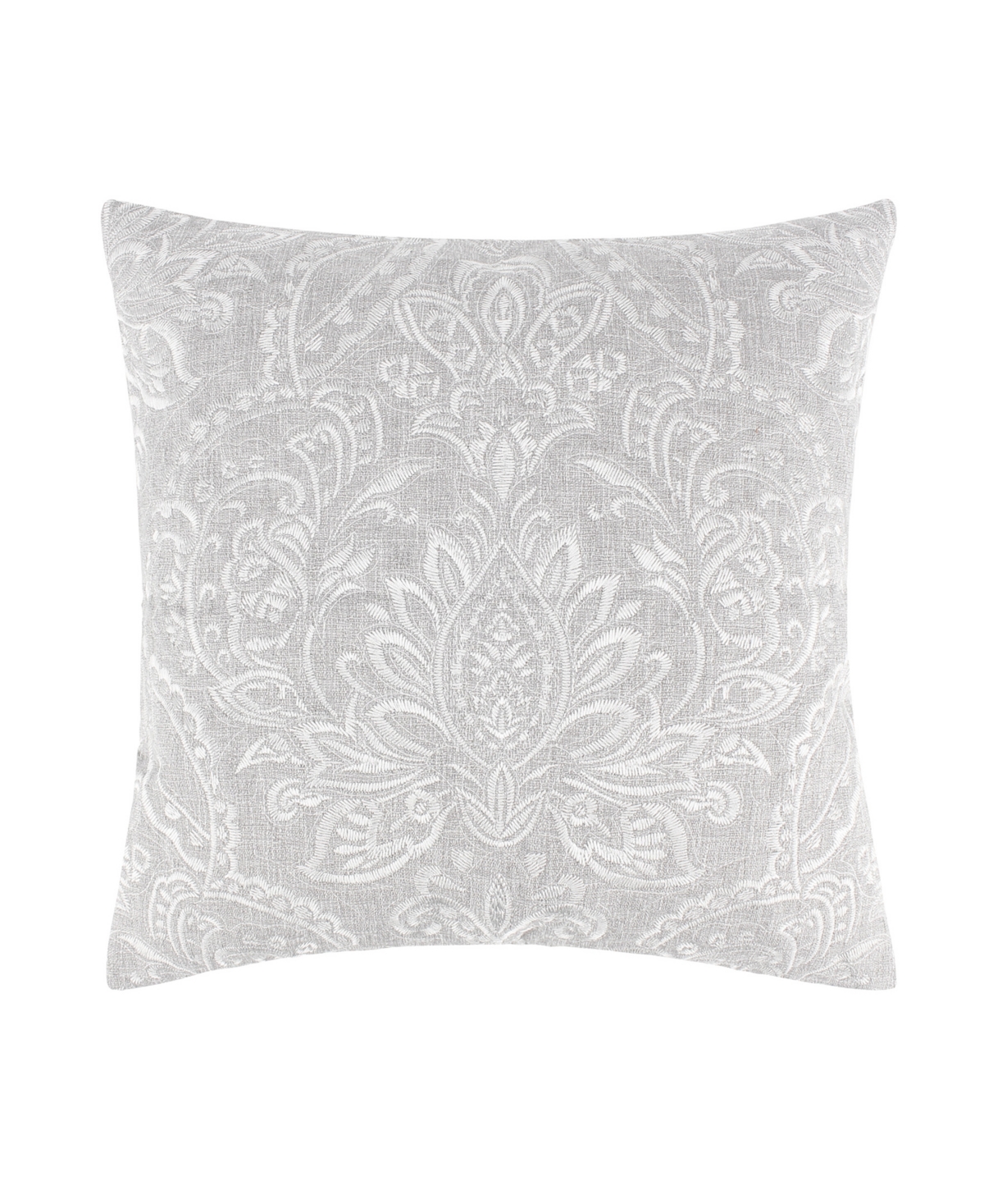 Levtex Sherbourne Embroidered Decorative Pillow, 18" X 18" In Gray