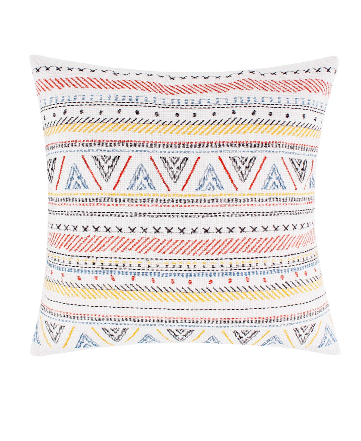 Levtex Mills Embroidered Decorative Pillow, 18" X 18" In Multi