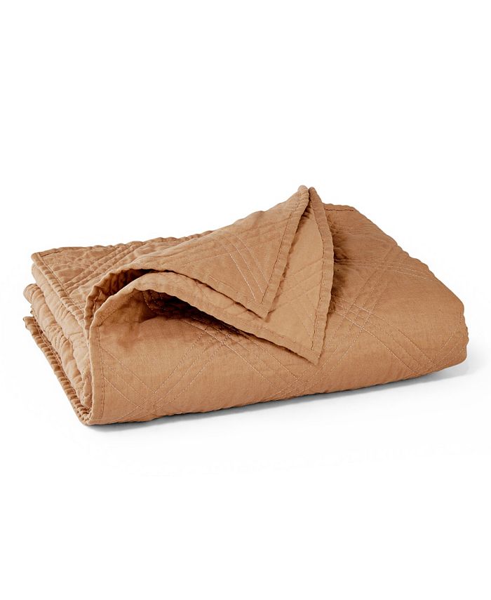 Levtex Home Washed Linen Quilted Reversible Throw 50