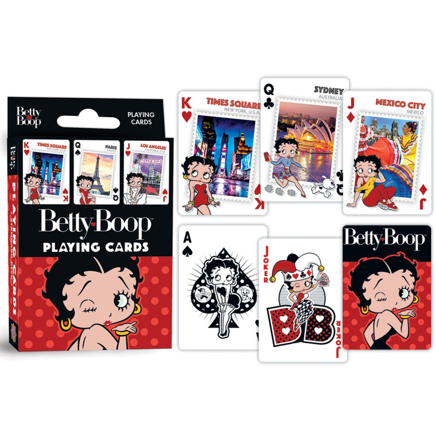 Детская игрушка MasterPieces Puzzles Betty Boop Playing Cards 54-Card Deck, Ages 14+, цвет: Разноцветный — фото 2