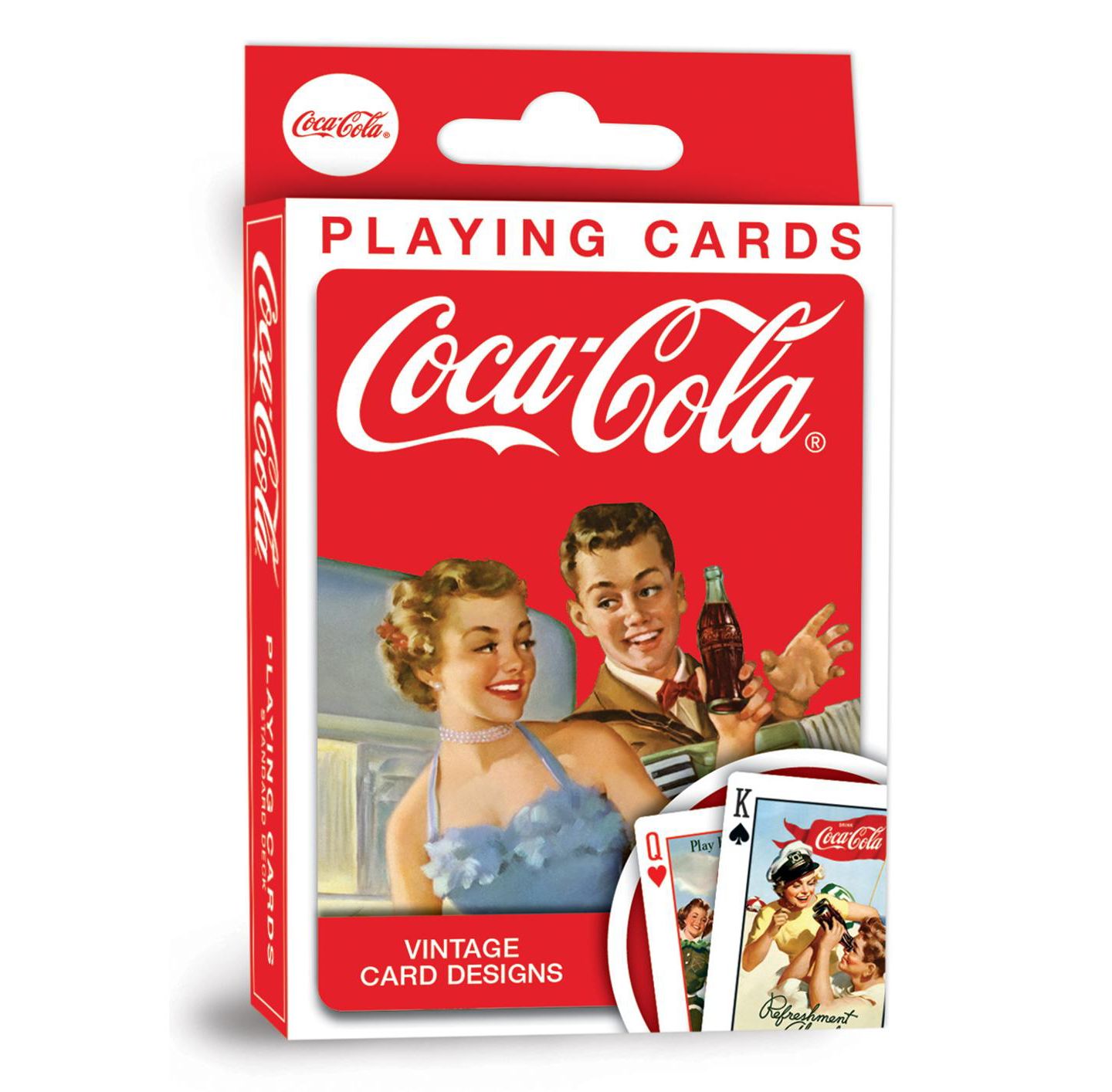 Детские игрушки MasterPieces Puzzles Coca-Cola Vintage 54-Piece Playing Cards, Ages 4+, цвет: Разноцветный — фото 1