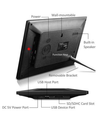 8 inch Digital Photo Frame, Black, 800x600 - Photo/Video/Music Support