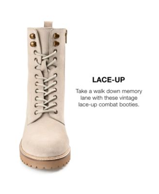 Women's Malle Lace Up Lug Sole Combat Booties