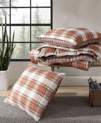 CLOSEOUT! Edgewood Plaid Down Alternative Comforter Set, King