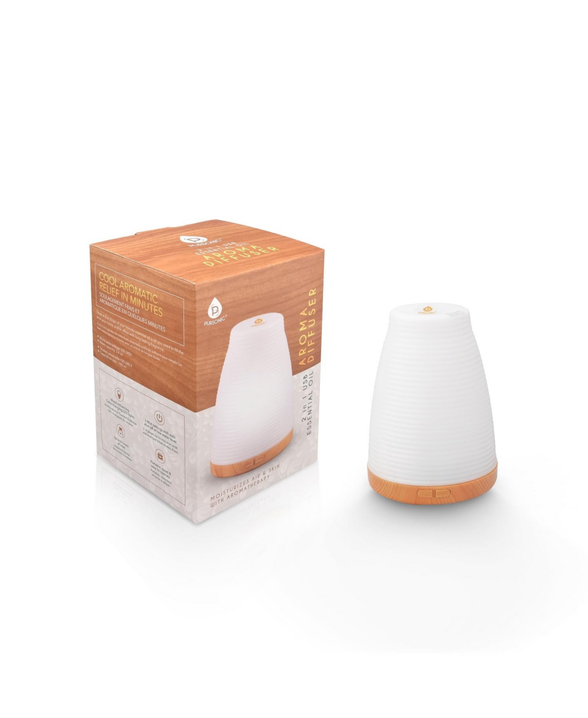 Essential Oil Usb Diffuser for Aromatherapy and Home Decor - White