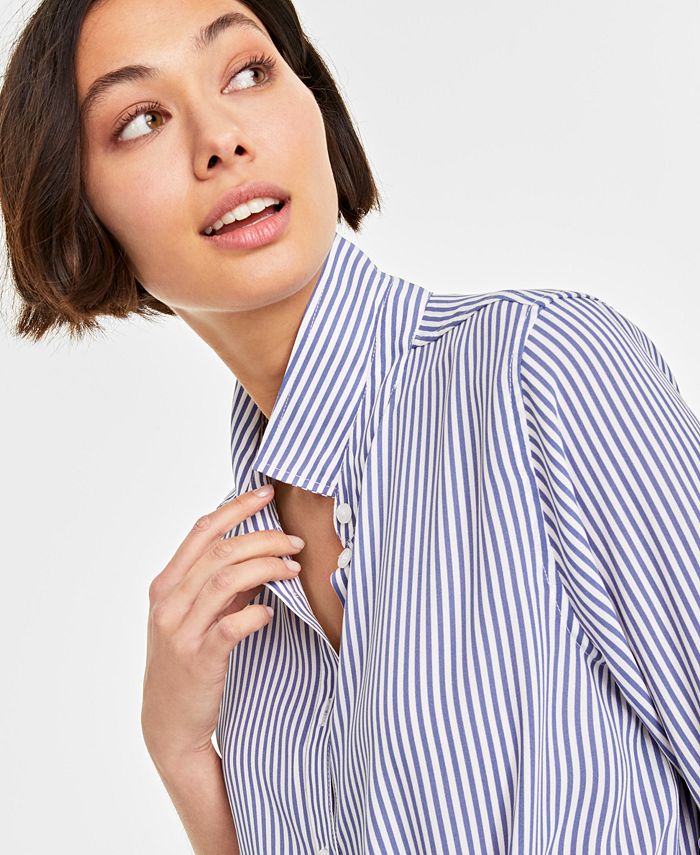 On 34th Women's Button-Front Crepe Shirt, Created for Macy's - Macy's