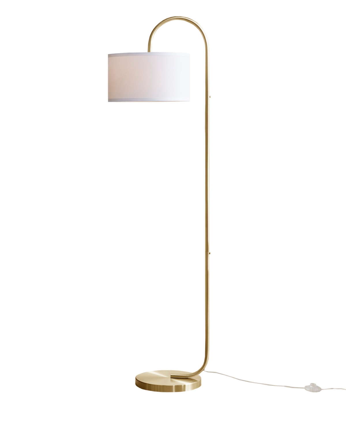 Hampton Hill Attwell Arched Metal Floor Lamp In Gold