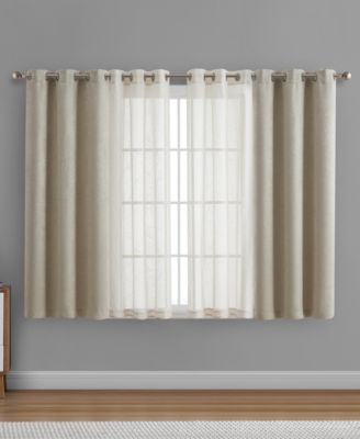 Vcny Home Hudson Blackout Puff Paint 4 Piece Curtain Panel Set Collection