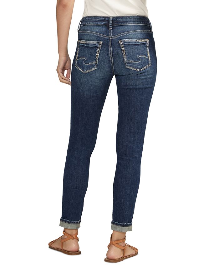 Silver Jeans Co. Women's Girlfriend Mid-Rise Slim-Leg Jeans - Macy's