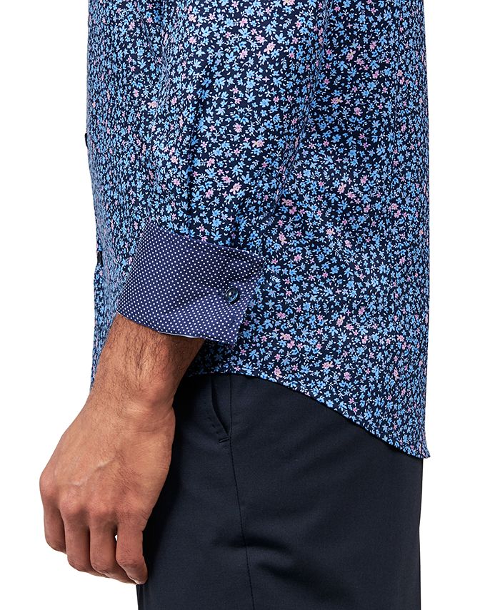 ConStruct Men's SlimFit Floral Print Performance Stretch Cooling Dress