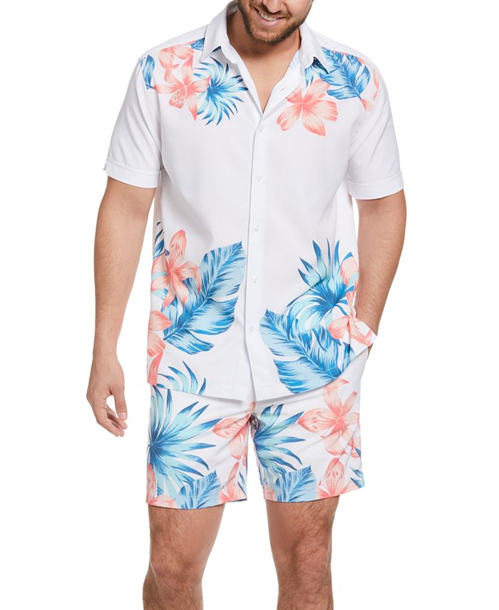 Cubavera Men's Tropical Placement Print 7" Swim Trunks & Reviews ...