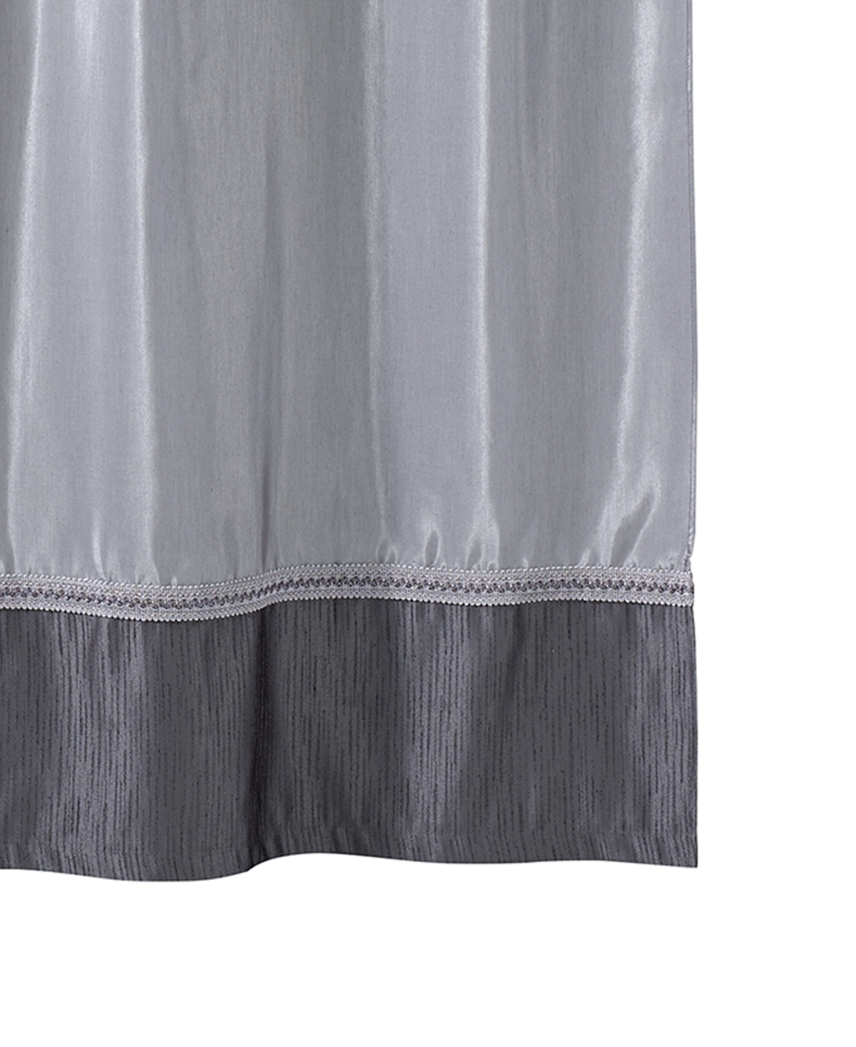 Avanti Braided Medallion Colorblocked Shower Curtain, 72" X 72" In Gray