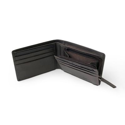 Men's Slim Wallet with Zippered Pocket
