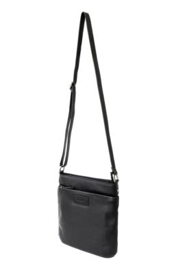 Ladies Leather Top Zipper Crossbody Bag