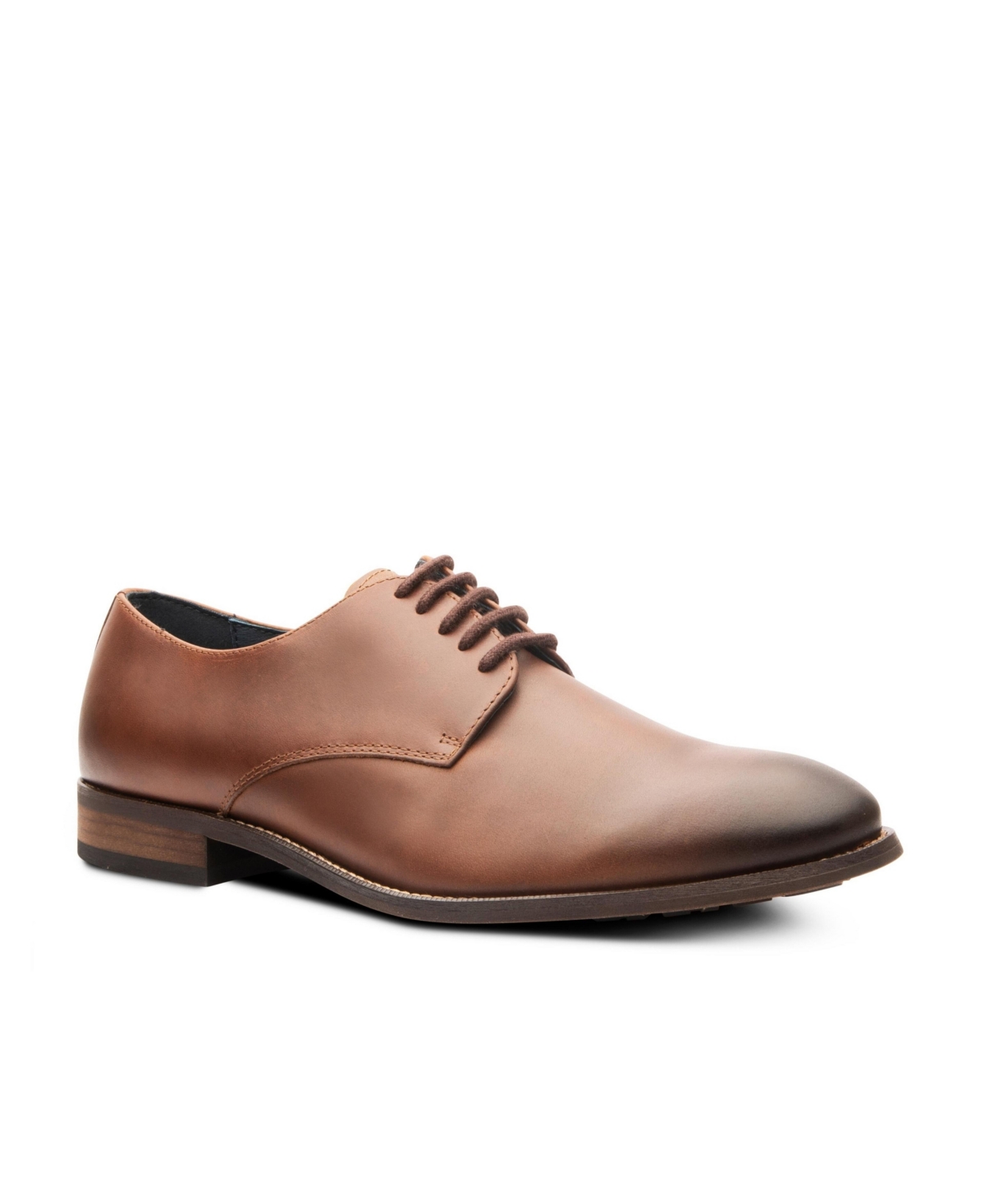 Men's York Oxford Dress Casual Lace-Up Plain Toe Derby Leather Shoes - Brown