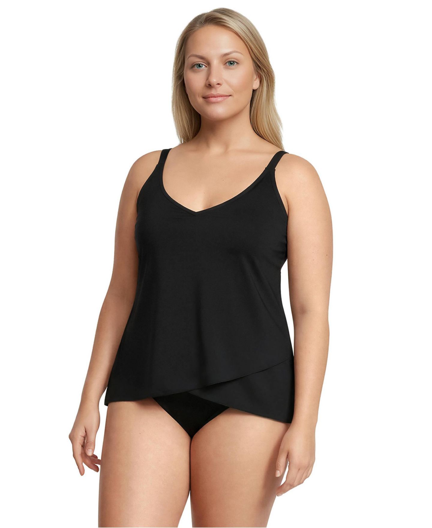 Верх бикини Tankini — Lands' End, цвет: Чёрный — фото 5
