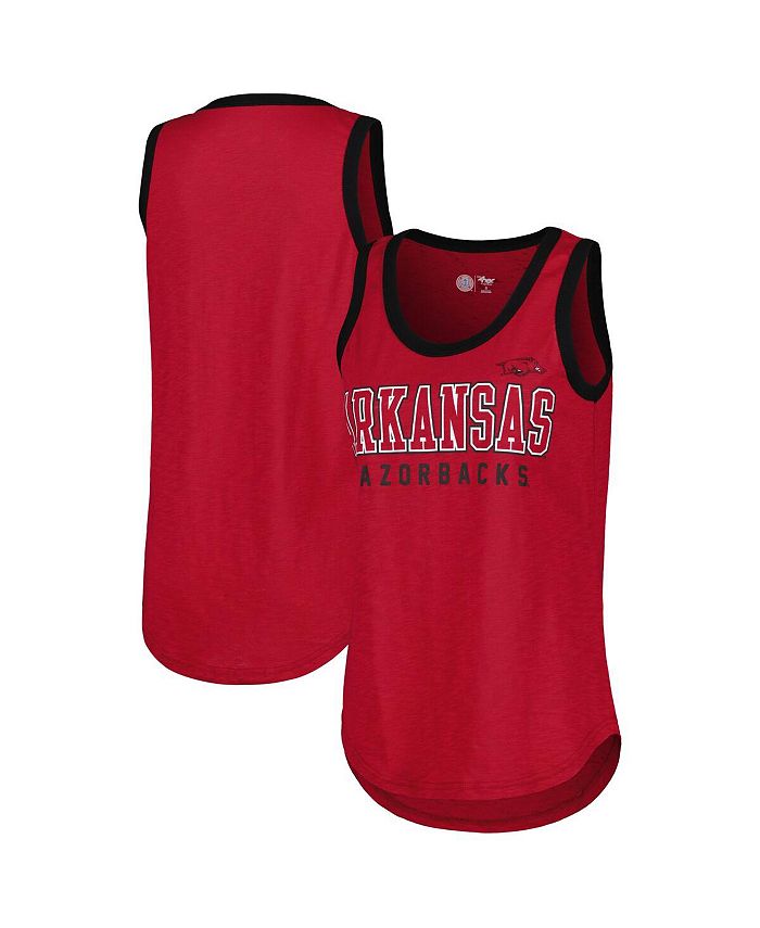 G Iii 4her By Carl Banks Womens Cardinal Arkansas Razorbacks Clubhouse Slub Tank Top Macys 