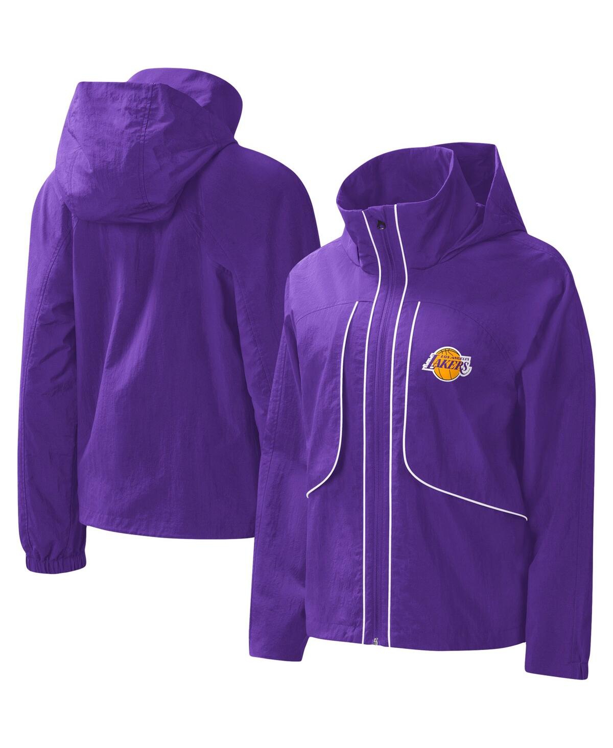 Shop G-iii 4her By Carl Banks Women's  Purple Los Angeles Lakers Last Shot Full-zip Jacket