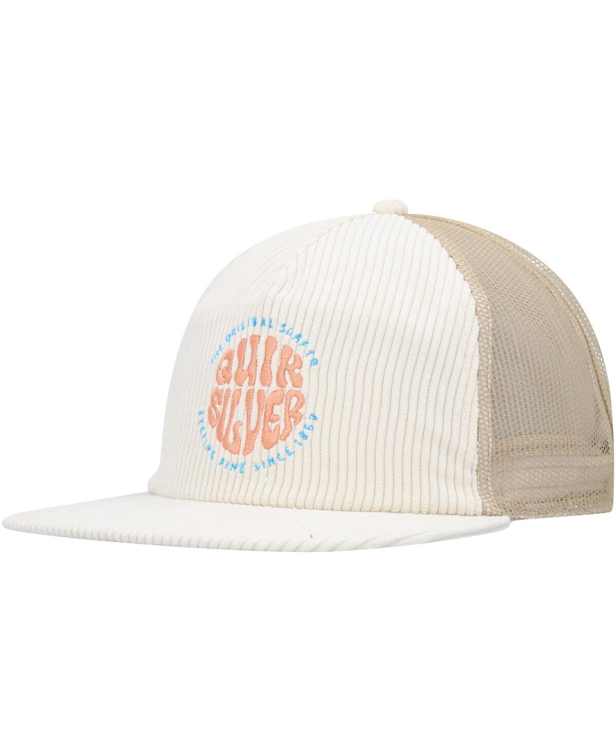 Shop Quiksilver Men's  Cream Coasteeze Trucker Snapback Hat