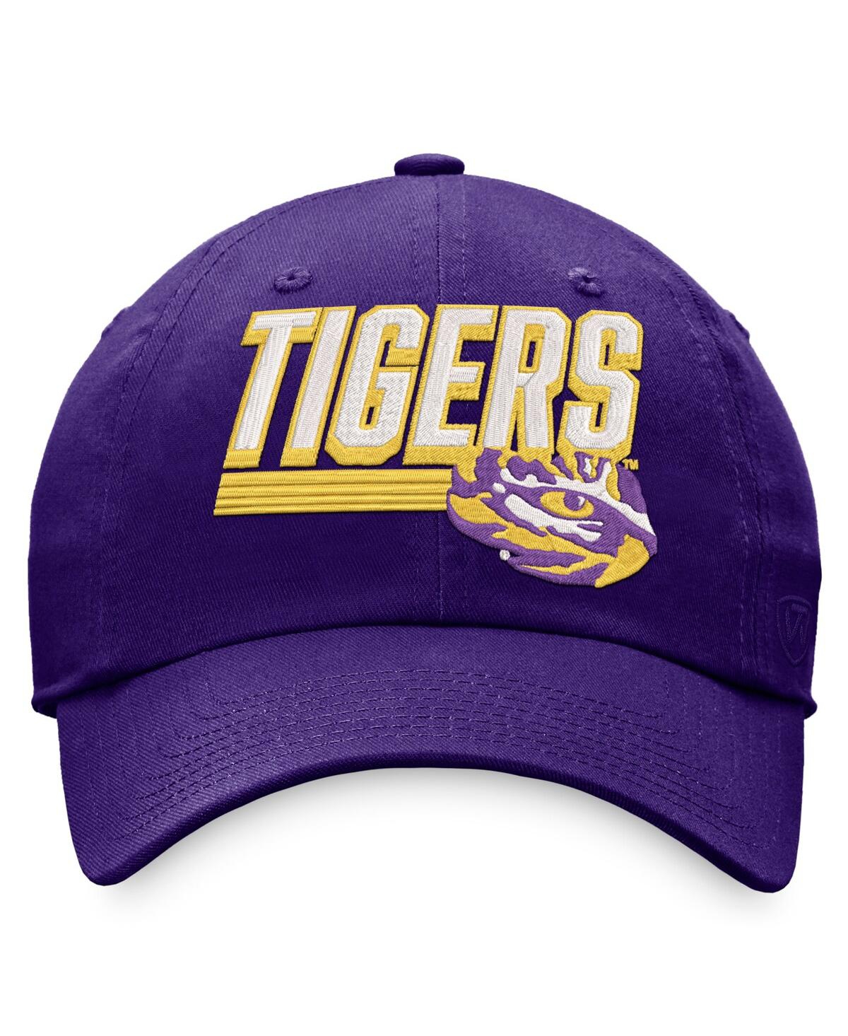 Shop Top Of The World Men's  Purple Lsu Tigers Slice Adjustable Hat